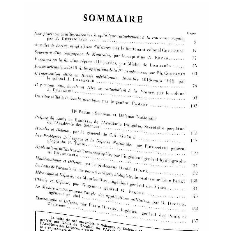 1960, n° 4 Revue Historique de l'Armée
