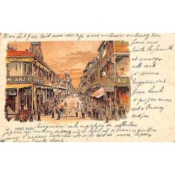 Port-Said 1903 Oblitération LIGNE T PAQ. FR. N°6