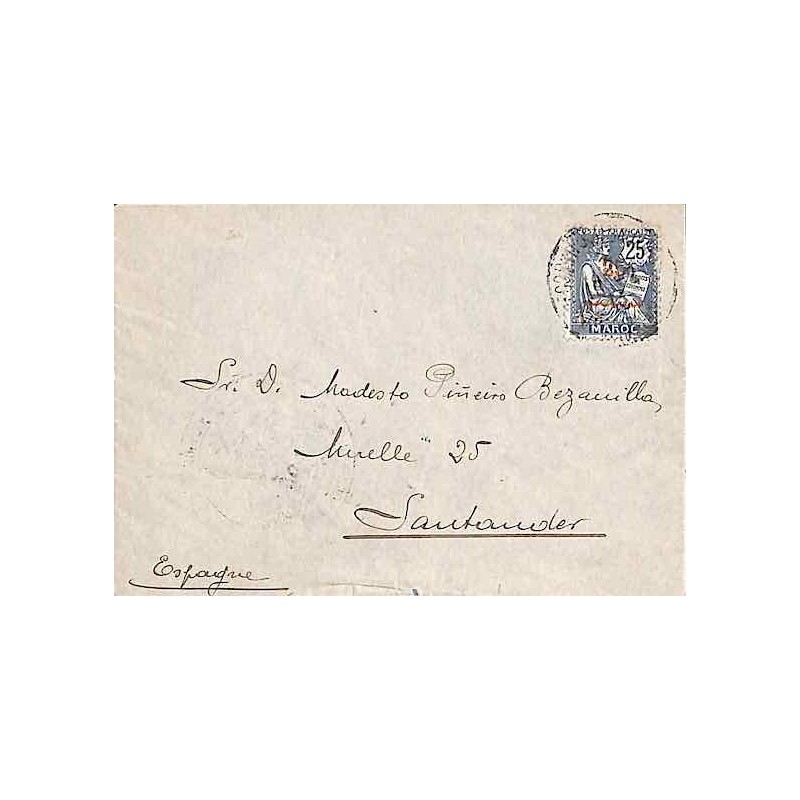 1913 Lettre pour l’Espagne Affranchissement 32