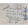 1949 Lettre Affranchissement 222  (x2) Oblitération BRAZZAVILLE A.E.F.