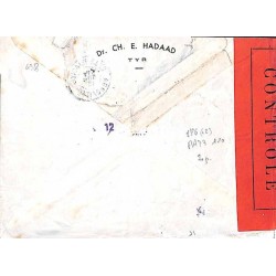 1944 Lettre avion pour la Côte d’Ivoire de TYR