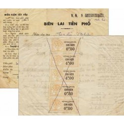 10 $ 40 en timbres fiscaux généraux Viet-Nam Cong-Hoa