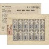 12 $ 20 en timbres fiscaux généraux au verso quittance 1969 Viet-Nam Cong-Hoa