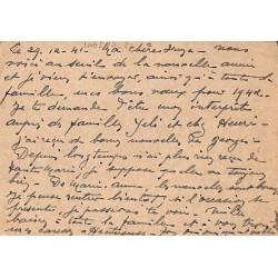 1942 Carte postale interzones  80 c. Iris Oblitération DAKAR-PRINCIPAL * SENEGAL *