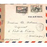 1945 Enveloppe avion pour la Martinique Affranchissement Sénégal 194 Mauritanie 133