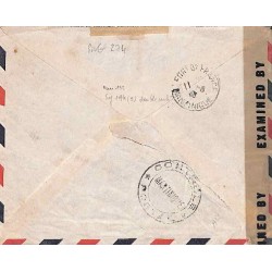 1945 Enveloppe avion pour la Martinique Affranchissement Sénégal 194 Mauritanie 133