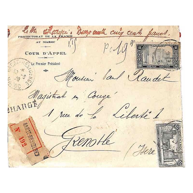 Oblitération  RABAT- RESIDENCE MAROC