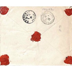 Lettre chargée 1920 Affranchissement à 1 f. 15 par 68, 76