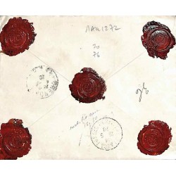 Lettre chargée 1920 Affranchissement à 80 c par 72, 74