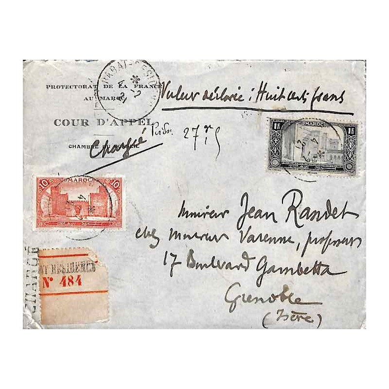 Oblitération  RABAT- RESIDENCE MAROC