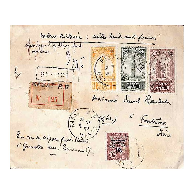 Oblitération  RABAT- RESIDENCE MAROC