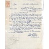 Dimension timbre fiscal 24 cents sur document de Pnomh-Penh 1922
