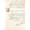 1938 Timbres fiscaux 5 c et 10 sur 12 c sur document de Savannakhet
