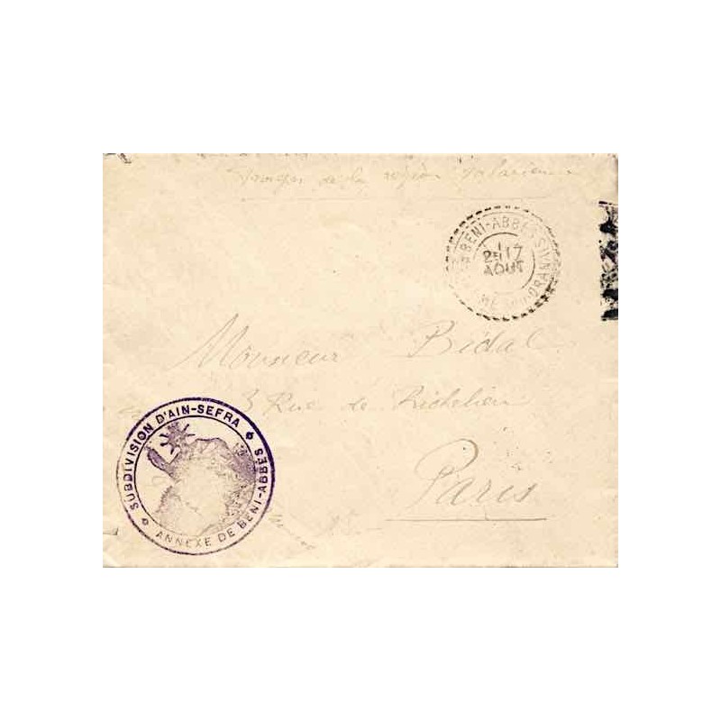 1904 SUBDIVISION D'AIN-SEFRA * ANNEXE DE BENI-ABBES *