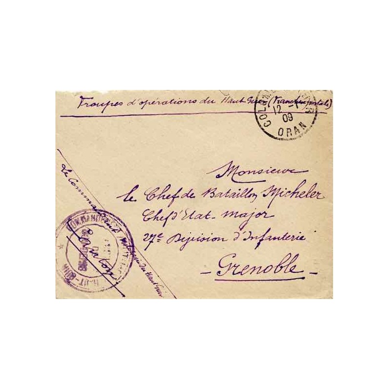 1909 COMMANDANT MILITAIRE DU HAUT-GUIR * POSTE DE BOU-DENIB *