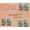 1947 Lettre 9 f. par AEF 216 (x6) de POINTE - NOIRE MOYEN-CONGO