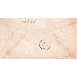 Fiscal 1934 timbre de France surcharge GUYANE 4 c bleu sur bistre et brun