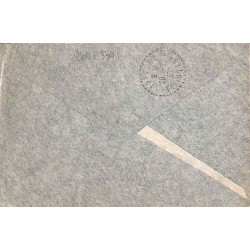 1933 Lettre 3 f. avec Gabon 143 Oblitération BRAZZAVILLE R.P.  MOYEN CONGO