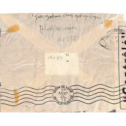 1942 Lettre avion Affranchissement 160 (x2) Oblitération ABIDJAN COTE D'IVOIRE