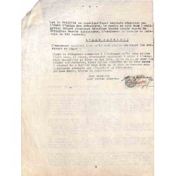 15 PS droit fiscal sur document de 3 feuilles 1936