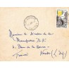 Lettre avion pour la France 1953 Affranchissement  Aof 46