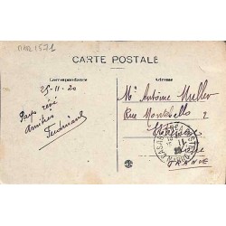 1920 Carte postale 15 c Oblitération CASABLANCA-POSTES MAROC