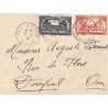 1920 lettre 25 c Oblitération FEZ-MELLAH MAROC