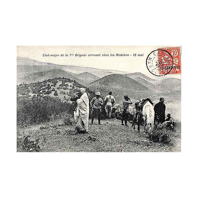 CASABLANCA MAROC 1908 petit timbre à date double cercle