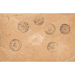 TCHONG KING  CHINE 1907 lettre à 75 c