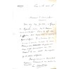 CHAUTEMPS Emile - Lettre autographe signée 1916
