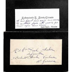 1920 Enveloppe pour carte de visite de SAINT - DENIS * REUNION *