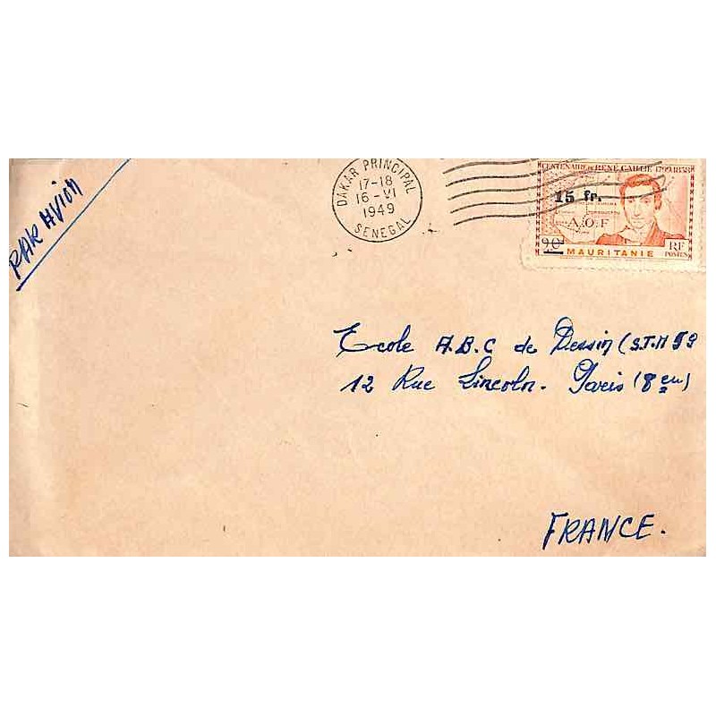 1949 Affranchissement Mauritanie137  DAKAR PRINCIPAL  SENEGAL