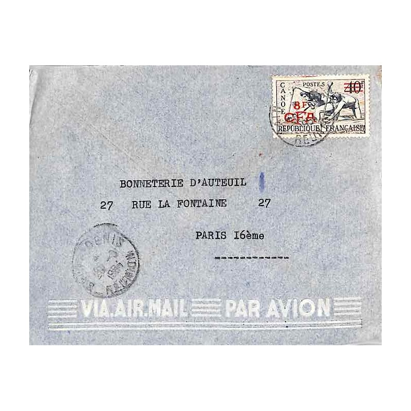 1954 Lettre à 8 F de SAINT-DENIS  REUNION