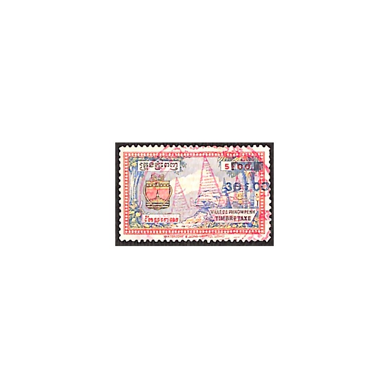 1962 Pnomh Penh Surcharge 30 $ 00 fiscal local