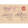 1941Griffe violette CASABLANCA-POSTES AVION Surtaxe aérienne perçue 1 fr.