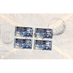 1940 lettre LAMBARENE GABON Cachet CONTRÔLE POSTAL *