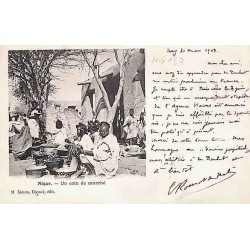 1908 Carte postale datée de Say affranchie Sénégambie et Niger 5