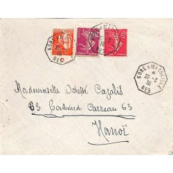 1936 Enveloppe pour Hanoi...