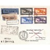 1949 Cachet OUVERTURE DU SERVICE REGULIER FRANCE - Nelle CALEDONIE