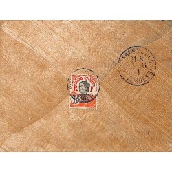 1911 Enveloppe en papier à fibres, décor japonisant imprimé