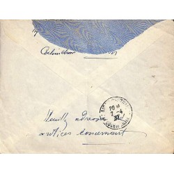 1937 Lettre à 81 c. Timbre à date SAIGON TANDINH COCHINCHINE