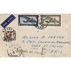 1935 Lettre à 36 c Oblitération HANOI R.P. TONKIN