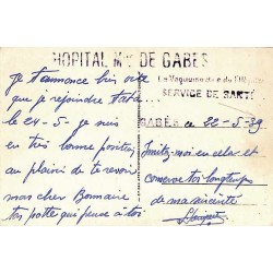 1939  HOPITAL Mre DE GABES...