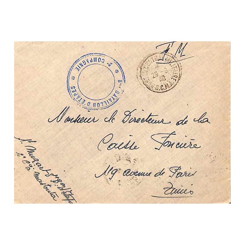 1940 bleu 8 me BATAILLON D'ETAPES * 2 e COMPAGNIE *
