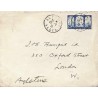 1936 Lettre pour la Grande Bretagne Affranchissement à 1 F