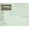 1955 Lettre avec timbre 4 $ (Yvert PA 7)