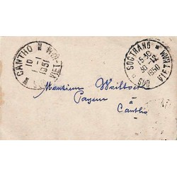 1950 Lettre 60 c Oblitération SOCTRANG * SUD VIETNAM *