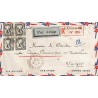 1949 lettre 2 $ 10 Oblitération HAIPHONG * TONKIN *