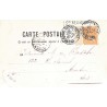 1901 carte postale avec timbre 15 c surchargé FM de France