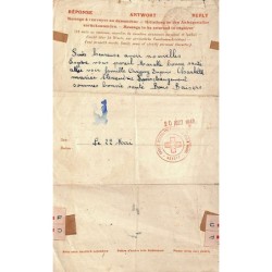 1943 mai Formule de message de la Croix-Rouge française